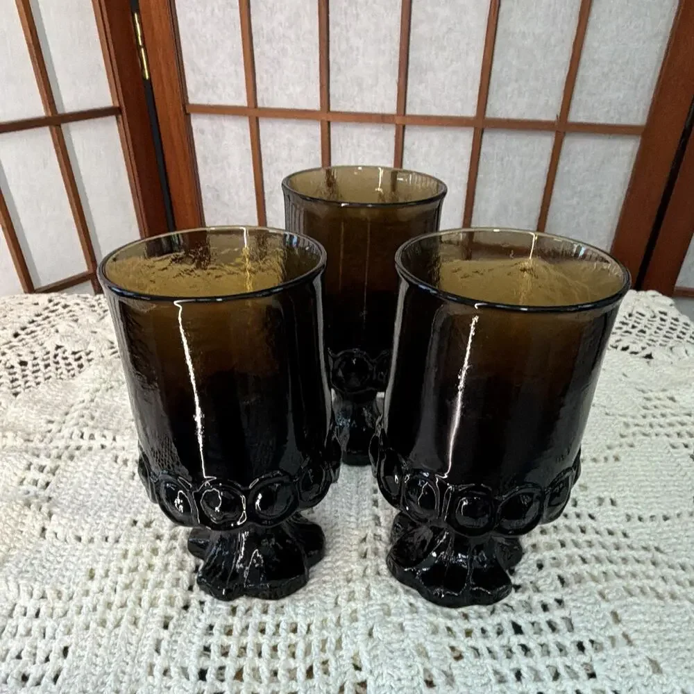 Vintage Franciscan - Smoke Brown Water Goblet Glass 5.5